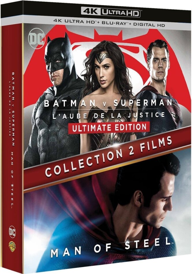 Batman v Superman - L'aube de la justice / Man of Steel Ultimate Edition, 2 4K Ultra HDs + 2 Blu-rays