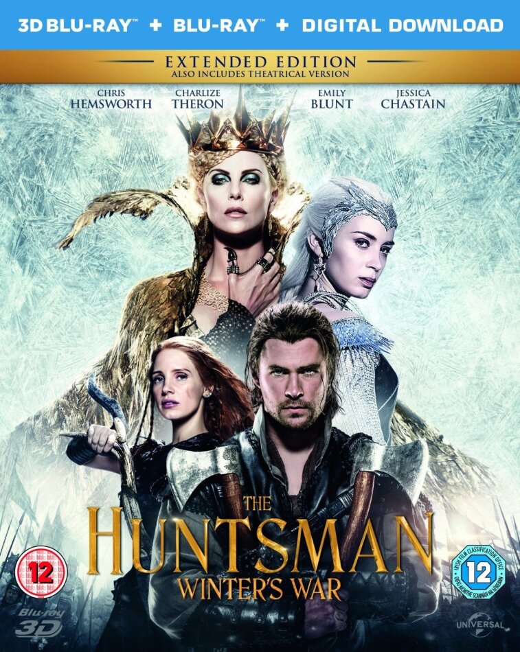 The Huntsman - Winter's War (2016) Extended Edition, Cinema Version, Blu-ray 3D + Blu-ray