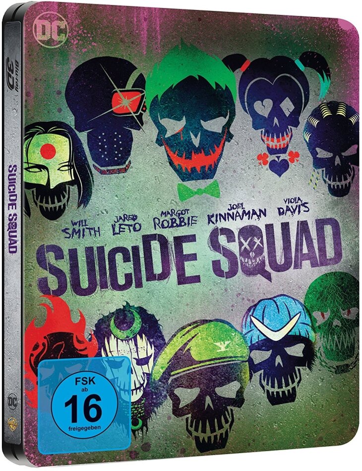 Suicide Squad (2016) Extended Edition, Cinema Version, Limited Edition, Steelbook, Blu-ray 3D + 2 Blu-rays