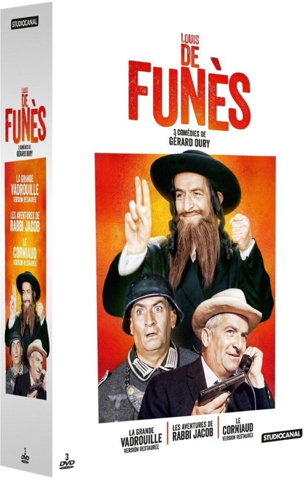 Louis de Funès - La grande vadrouille / Les aventures de Rabbi Jacob / Le corniaud Coffret, 3 DVD
