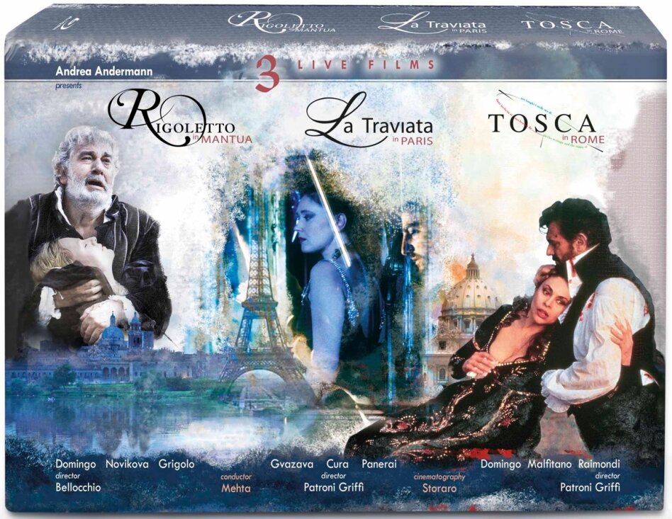 Various Artists - Verdi - Tosca / Rigoletto / Traviata Naxos, Limited Deluxe Edition, 3 Blu-rays