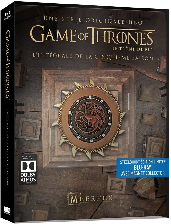 Game of Thrones - Saison 5 Edizione Limitata, Steelbook, avec Magnet Collector, 4 Blu-ray