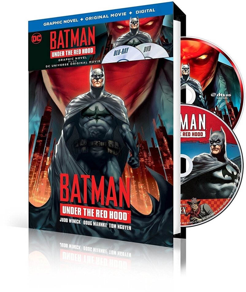 Batman - Under the Red Hood Graphic Novel, Blu-ray + DVD + Libro