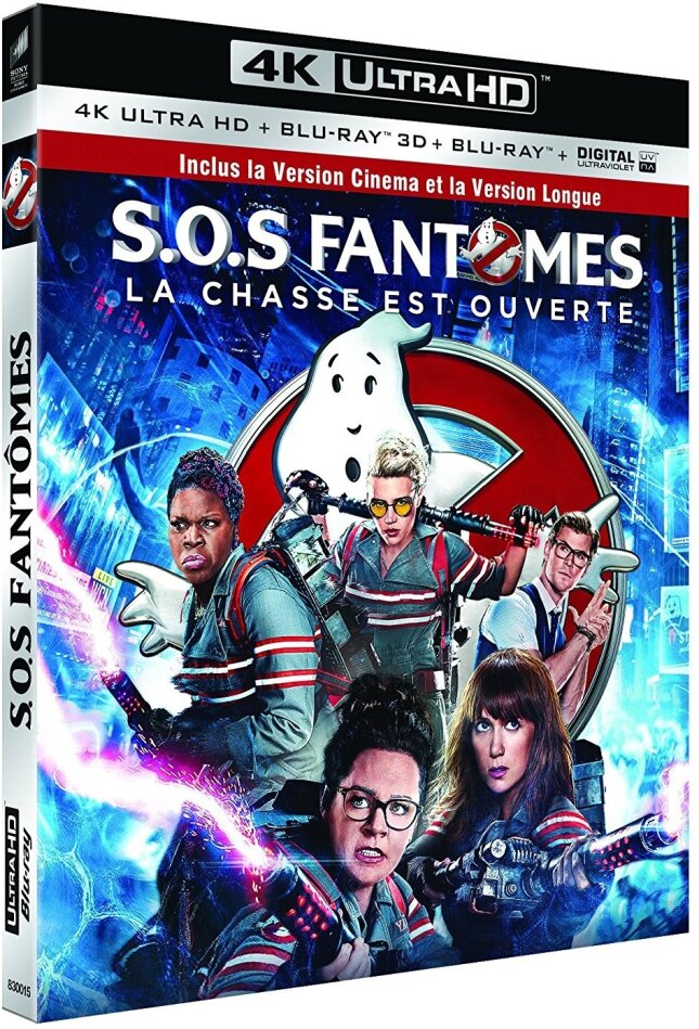 S.O.S Fantômes (2016) Version longue inédite, Cinema Version, 4K Ultra HD + Blu-ray 3D + Blu-ray
