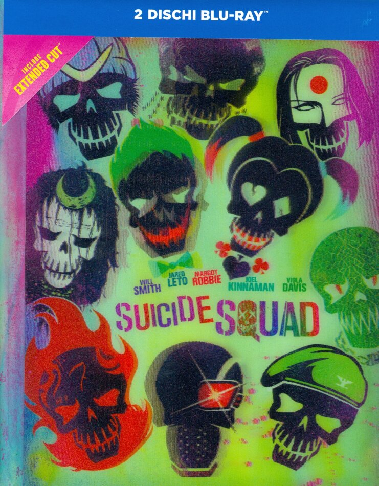Suicide Squad (2016) Extended Cut, Lenticular, Cinema Version, Mediabook, 2 Blu-rays