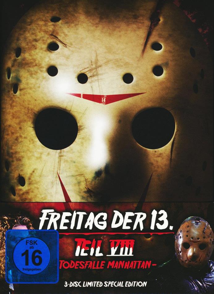 Freitag der 13. - Teil 8 - Todesfalle Manhattan (1989) Limited Special Edition, Mediabook, Blu-ray + 2 DVDs