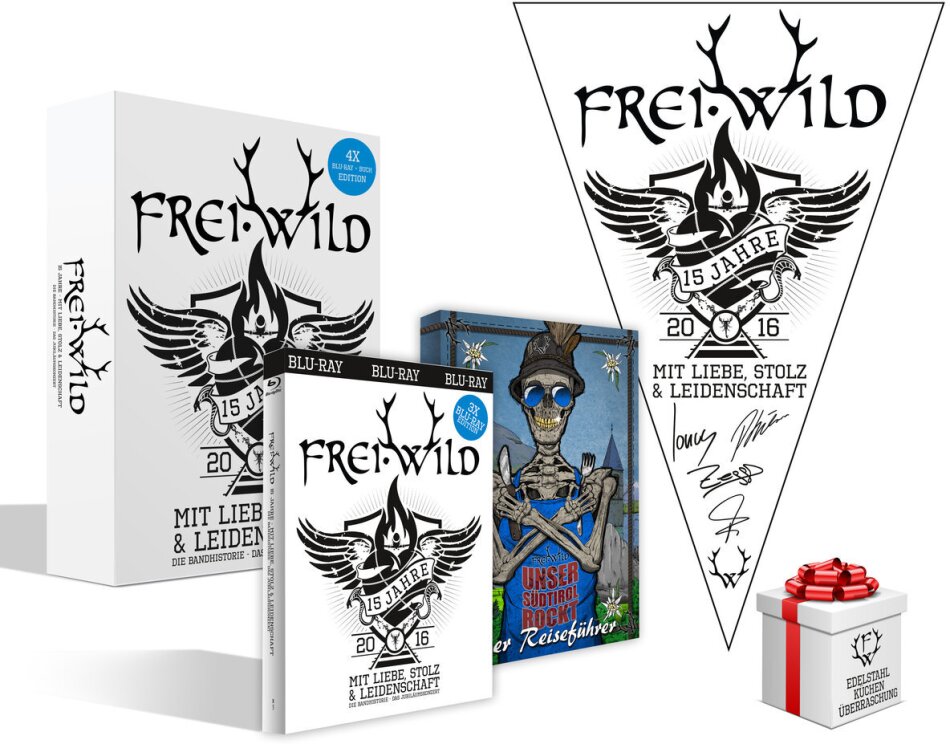 Frei.Wild - 15 Jahre Mit Liebe, Stolz und Leidenschaft Limited Edition, 3 Blu-rays + Book