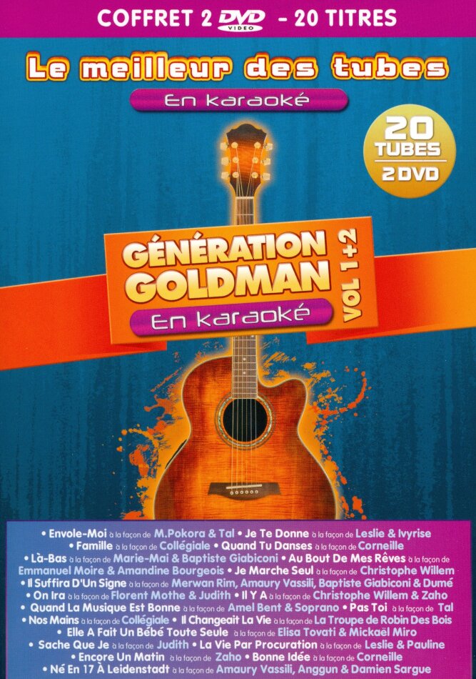 Karaoke - Le meilleur des tubes - Génération Goldman Vol. 1 & 2 2 DVDs