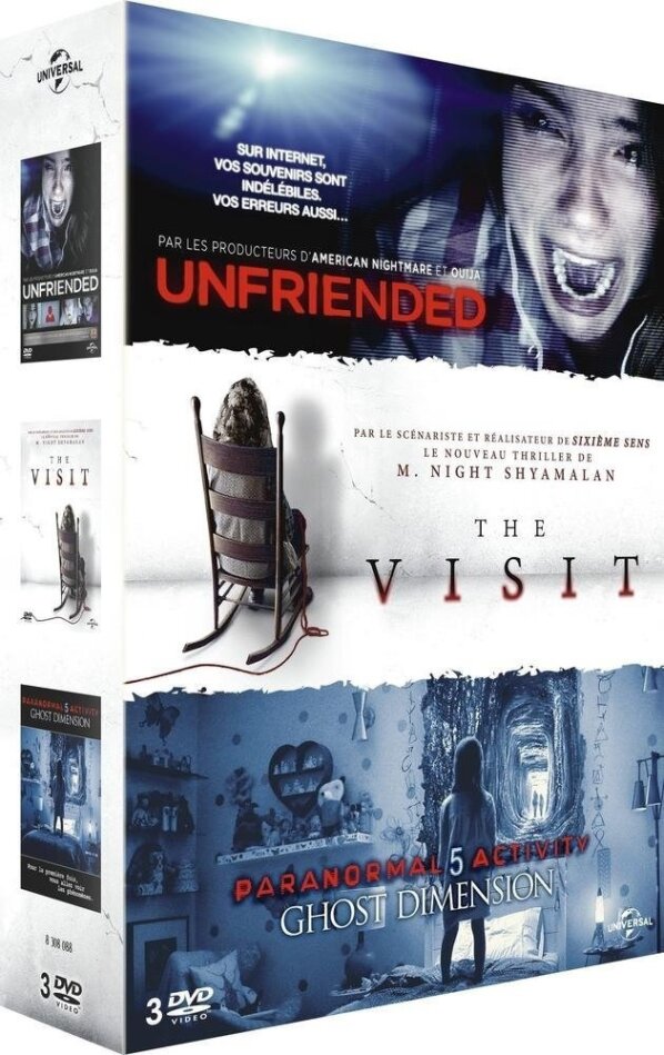 Coffret horreur - The Visit / Unfriended / Paranormal Activity 5 Ghost Dimension 3 DVD