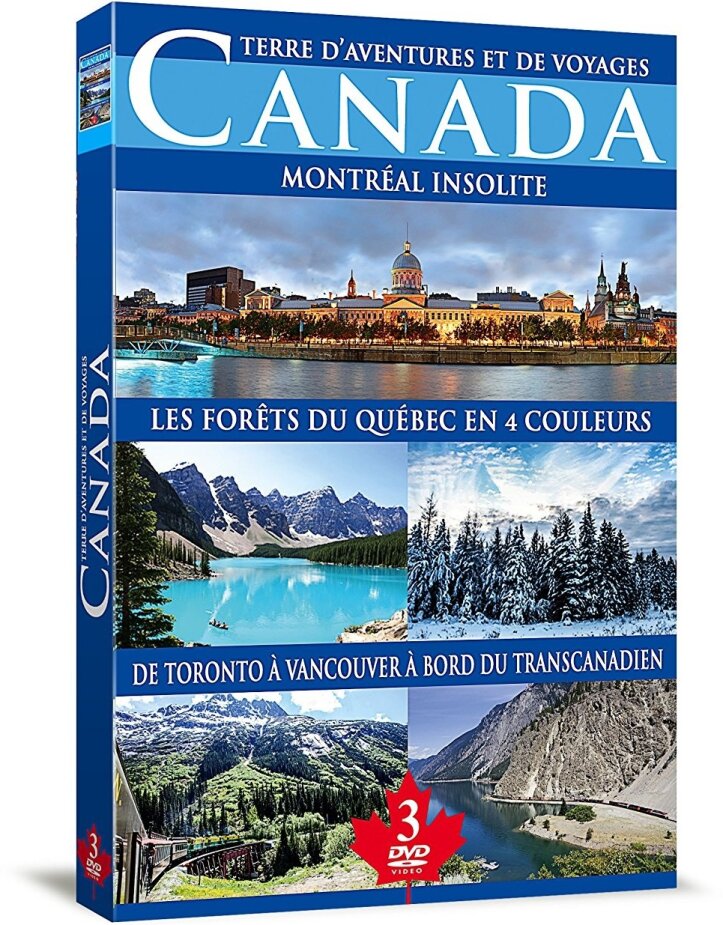 Canada - Montréal insolite / Les forêts du Québec en 4 couleurs / De Toronto à Vancouver à bord du Transcanadien 3 DVD
