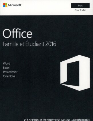 Office Famille et Étudiant 2016 [1 Mac] Clé produit