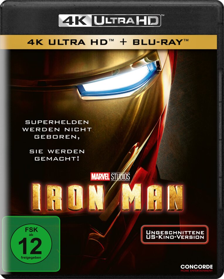 Iron Man (2008) Uncut, 4K Ultra HD + Blu-ray