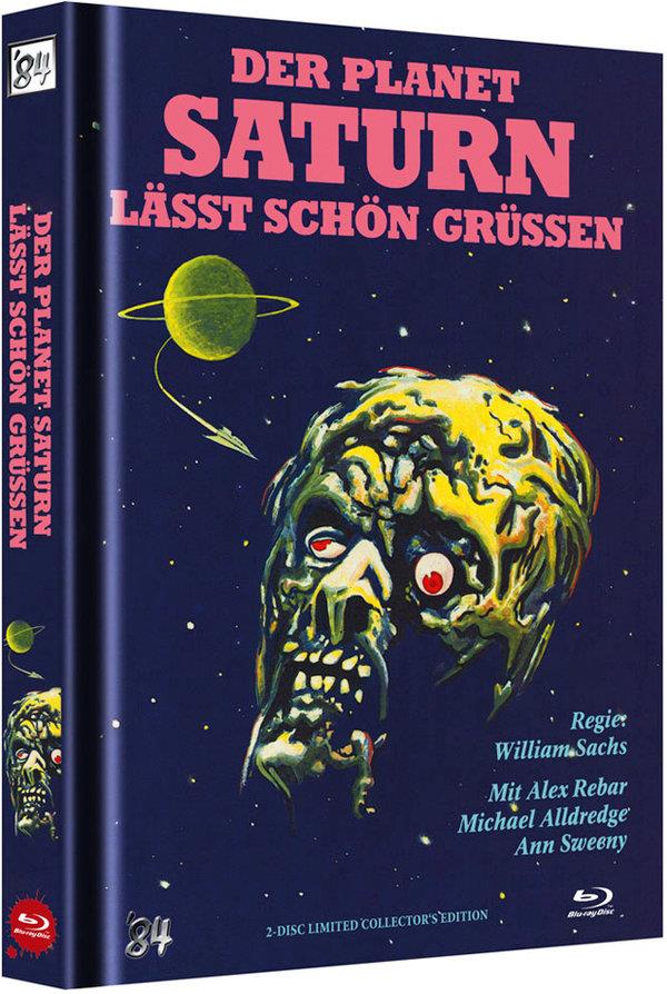 Der Planet Saturn lässt schön grüßen (1977) Cover B, Limited Collector's Edition, Mediabook, Uncut, Blu-ray + DVD