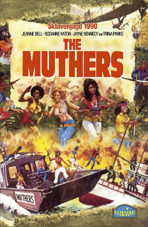 The Muthers - Sklavenjagd 1990 (1976) Grosse Hartbox, Cover B, Edizione Limitata, Uncut