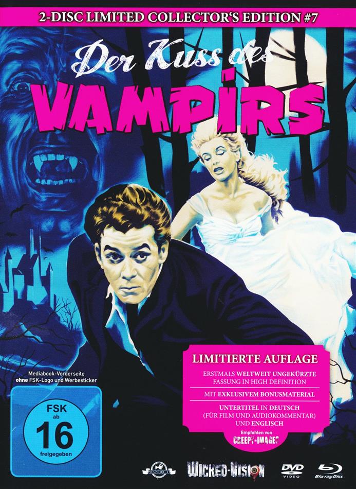 Der Kuss des Vampirs (1963) Cover C, Collector's Edition, Limited Edition, Mediabook, Uncut, Blu-ray + DVD