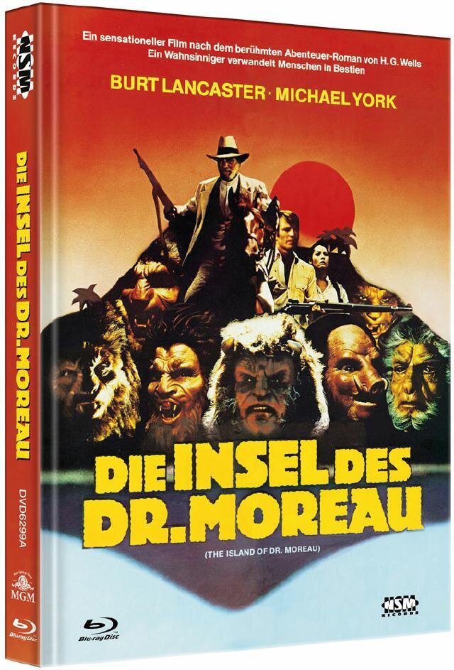 Die Insel des Dr. Moreau (1977) Cover A, Limited Edition, Mediabook, Uncut, Blu-ray + DVD