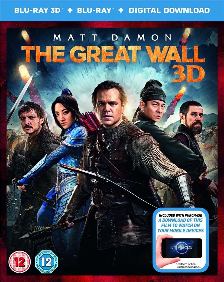 The Great Wall (2016) Blu-ray 3D + Blu-ray