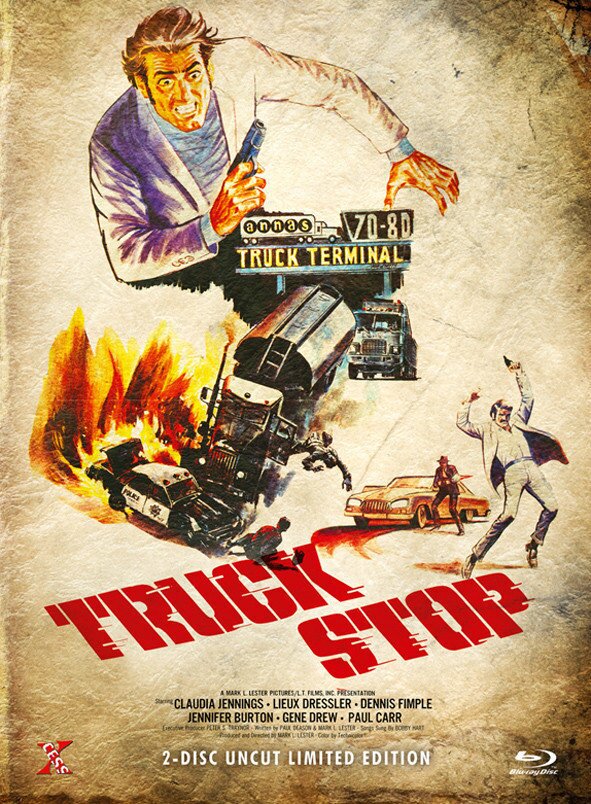Truck Stop (1974) Cover B, Edizione Limitata, Mediabook, Uncut, Blu-ray + DVD