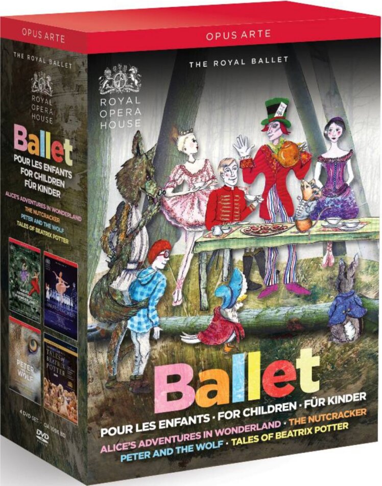 Royal Ballet & Orchestra of the Royal Opera House - Ballet for Children - Nutcracker / Peter and the Wolf / Alice’s Adventures in Wonderland / Tales of Beatrix Potter Opus Arte, 4 DVDs