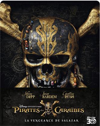 Pirates des Cara&iuml;bes 5 - La Vengeance de Salazar (2017) (&Eacute;dition Limit&eacute;e, Steelbook, Blu-ray 3D + Blu-ray)