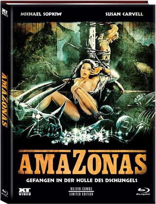 Amazonas - Gefangen in der Hölle des Dschungels (1985) (Cover B, Limited Edition, Mediabook, Uncut, Blu-ray + DVD)
