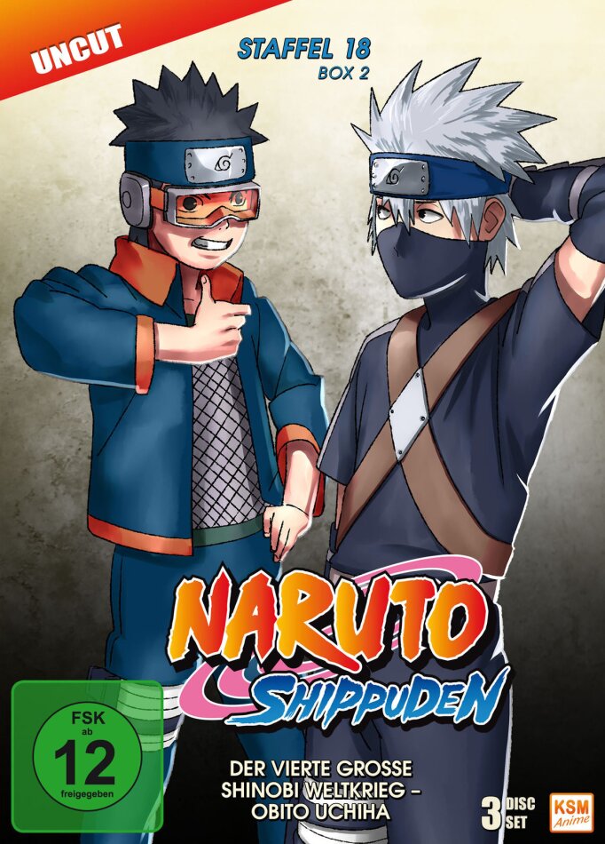 Naruto Shippuden - Staffel 18 Box 2 Uncut, 3 DVDs