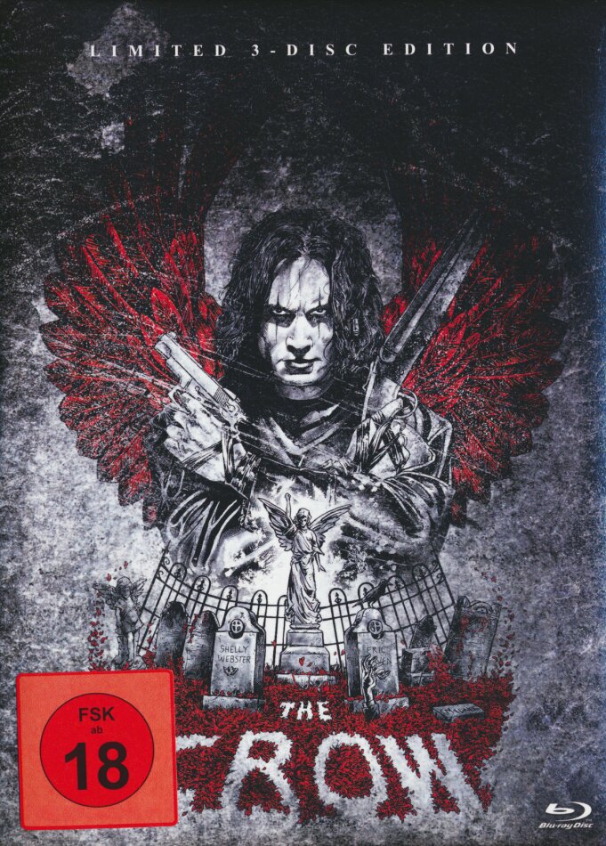 The Crow (1994) Wattiert, Limited Edition, Mediabook, Uncut, Blu-ray + DVD + CD