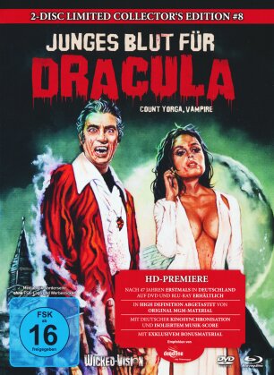 Junges Blut für Dracula - Count Yorga, Vampire (1970) (Cover B, Collector's Edition, Limited Edition, Mediabook, Uncut, Blu-ray + DVD)