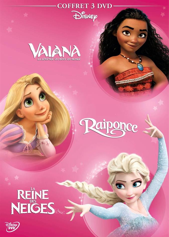 Vaiana / Raiponce / La Reine des Neiges Coffret, Édition Limitée, 3 DVD
