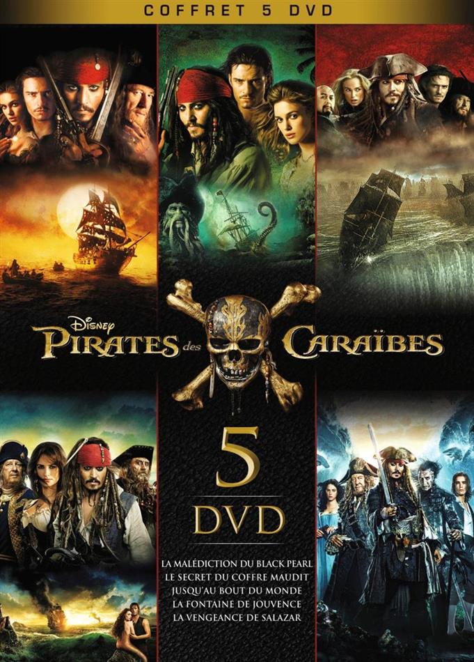 Pirates des Caraïbes 1-5 Coffret, Édition Limitée, 5 DVD