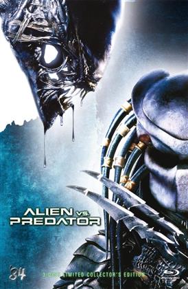 Alien vs. Predator (2004) (Grosse Hartbox, Cover A, Collector's Edition, Extended Edition, Limited Edition, Uncut, Blu-ray + 2 DVDs)