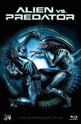 Alien vs. Predator (2004) (Grosse Hartbox, Cover C, Collector's Edition, Extended Edition, Limited Edition, Uncut, Blu-ray + 2 DVDs)