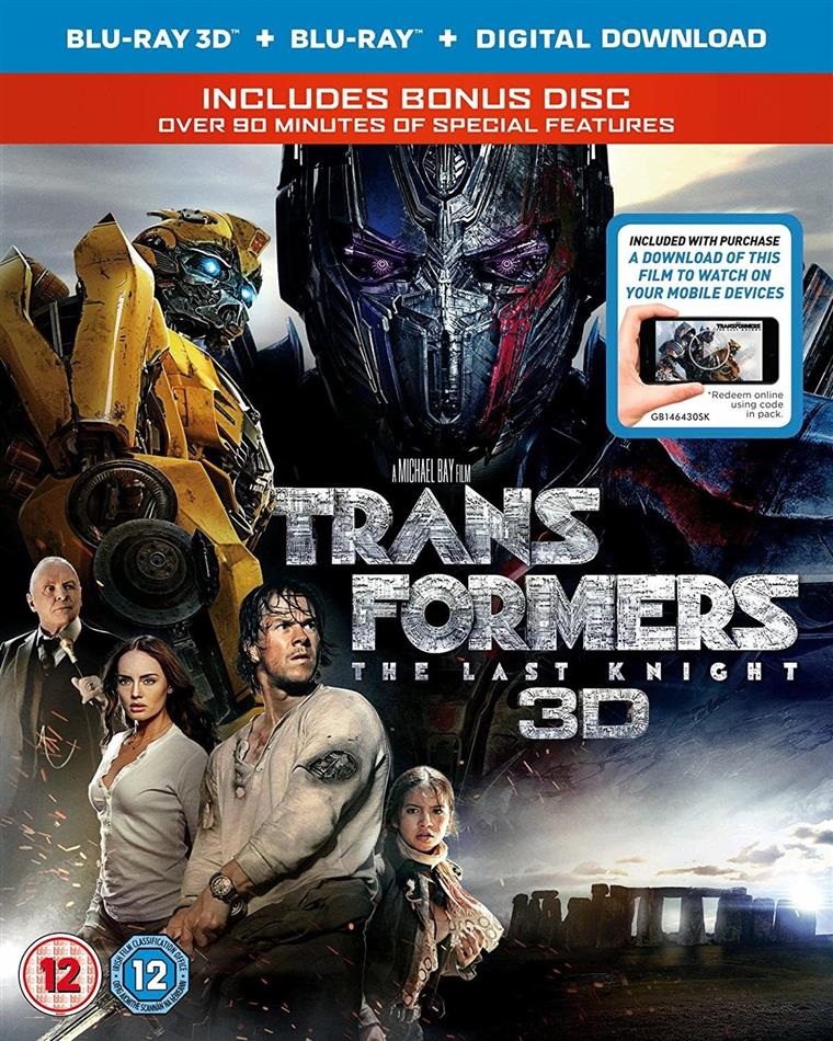 Transformers 5 - The Last Knight (2017) Blu-ray 3D + 2 Blu-rays