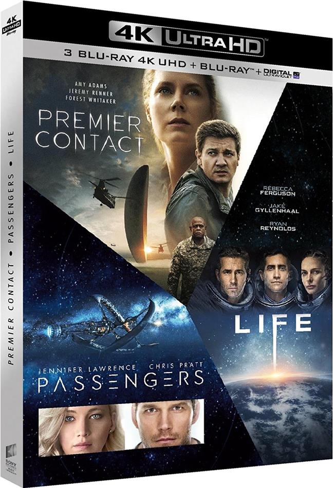 Premier Contact / Passengers / Life: Origine Inconnue 3 4K Ultra HDs + 3 Blu-rays