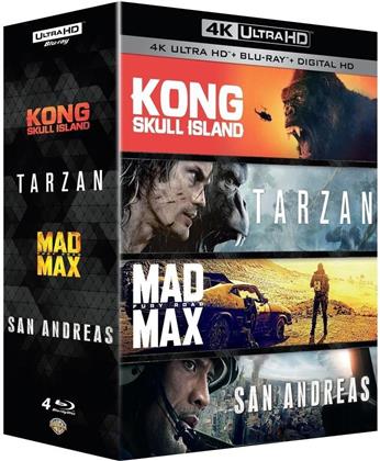 Kong : Skull Island / Tarzan / Mad Max : Fury Road / San Andreas (4K Ultra HD + Blu-ray)