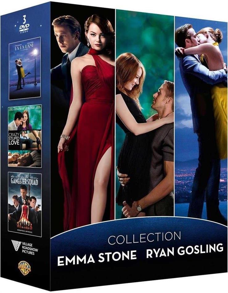 Collection Emma Stone / Ryan Gosling - Gangster Squad / La La Land / Crazy Stupid Love 3 DVDs