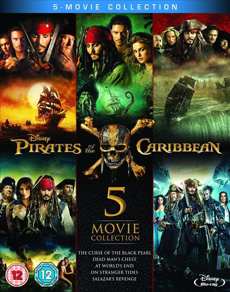 Pirates of the Caribbean - 5 Movie Collection 5 Blu-rays