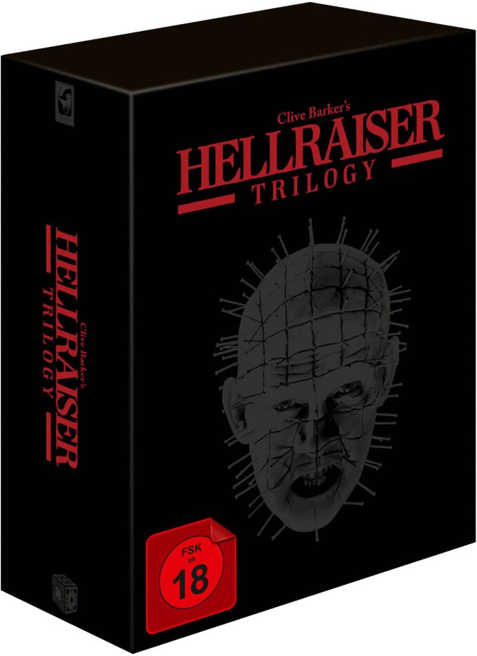 Hellraiser - Trilogy Black Box, Limited Edition, Mediabook, Remastered, Uncut, 4 Blu-rays + 4 DVDs + Book