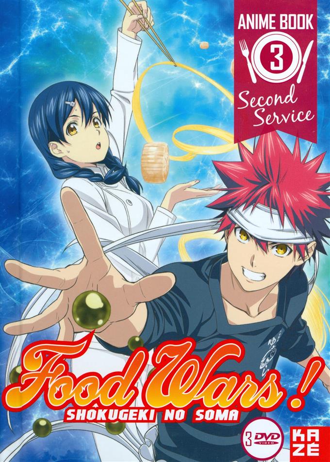 Food Wars! - Shokugeki no Soma: Second Service - Vol. 3: Saison 2 Anime Book Edition, 3 DVD