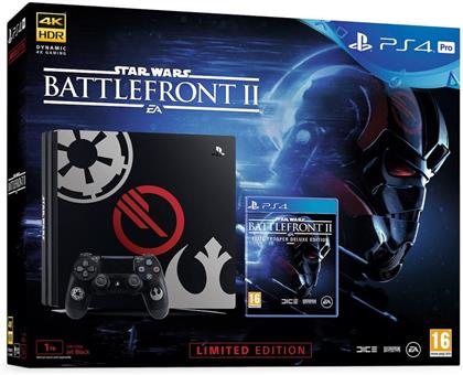 Sony PlayStation 4 Pro 1 TB Schwarz + Star Wars Battlefront 2 (Deluxe Edition)