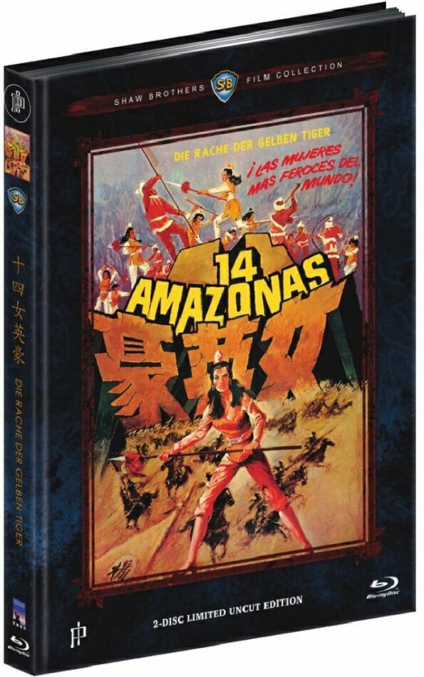 14 Amazonas - Die Rache der gelben Tiger (1972) Cover A, Shaw Brothers Collection, Limited Edition, Mediabook, Uncut, Blu-ray + DVD