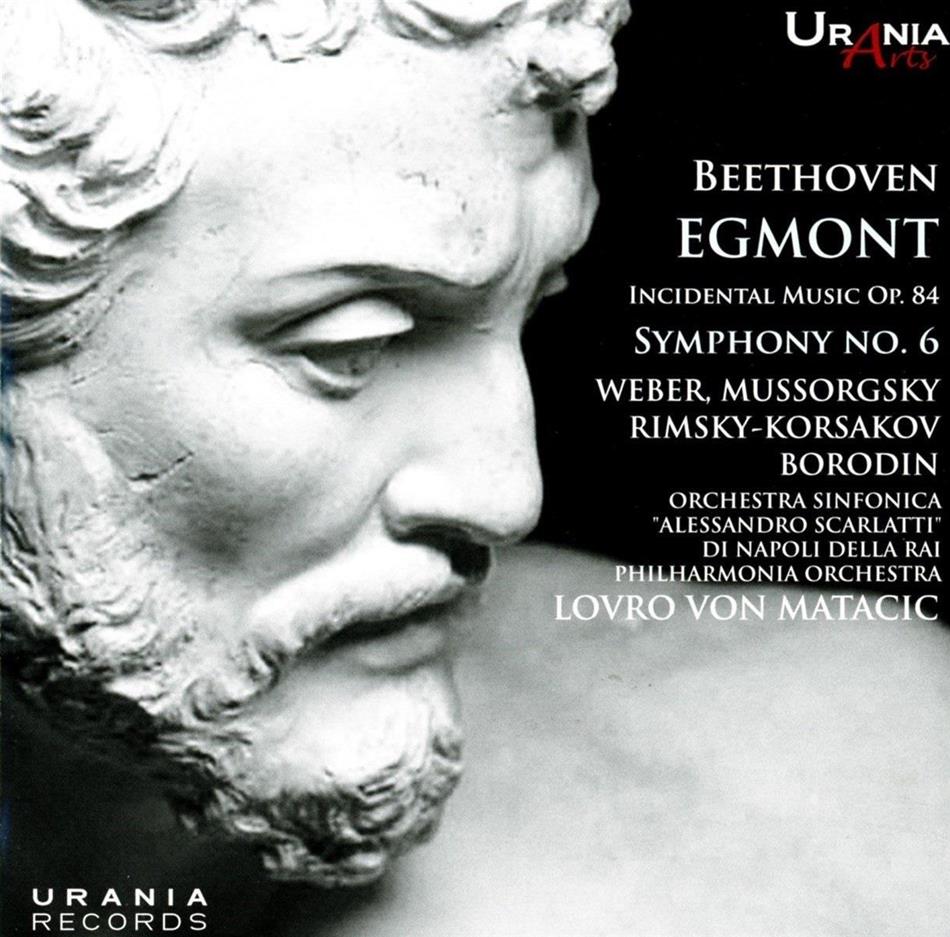 Ludwig van Beethoven (1770-1827), Lovro von Matacic & Orchestra Sinfonica "Alessandro Scarlatti" - Egmont Ouvertüre / Symphonie Nr. 6 2 CD