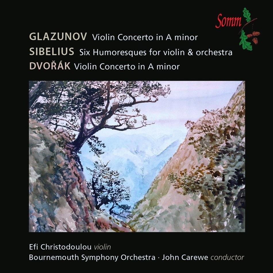 Efi Christodoulou, Alexander Konstantinowitsch Glasunow (1865-1936), Jean Sibelius (1865-1957), Antonin Dvorák (1841-1904), John Carewe, … - Violin Concertos
