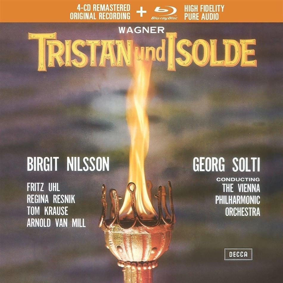 Richard Wagner (1813-1883), Sir Georg Solti, Fritz Uhl, Regina Resnik, … - Tristan und Isolde 4 CD + Blu-ray