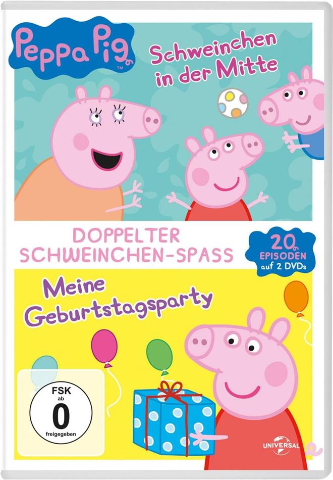 Peppa Pig - Volume 1+2 - Schweinchen in der Mitte / Meine Geburtstagsparty 2 DVDs