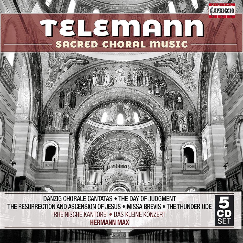Georg Philipp Telemann (1681-1767), Hermann Max, Barbara Schlick, Veronika Winter, Wilfried Jochens, … - Sakrale Chormusik - Sacred Choral Music 5 CDs