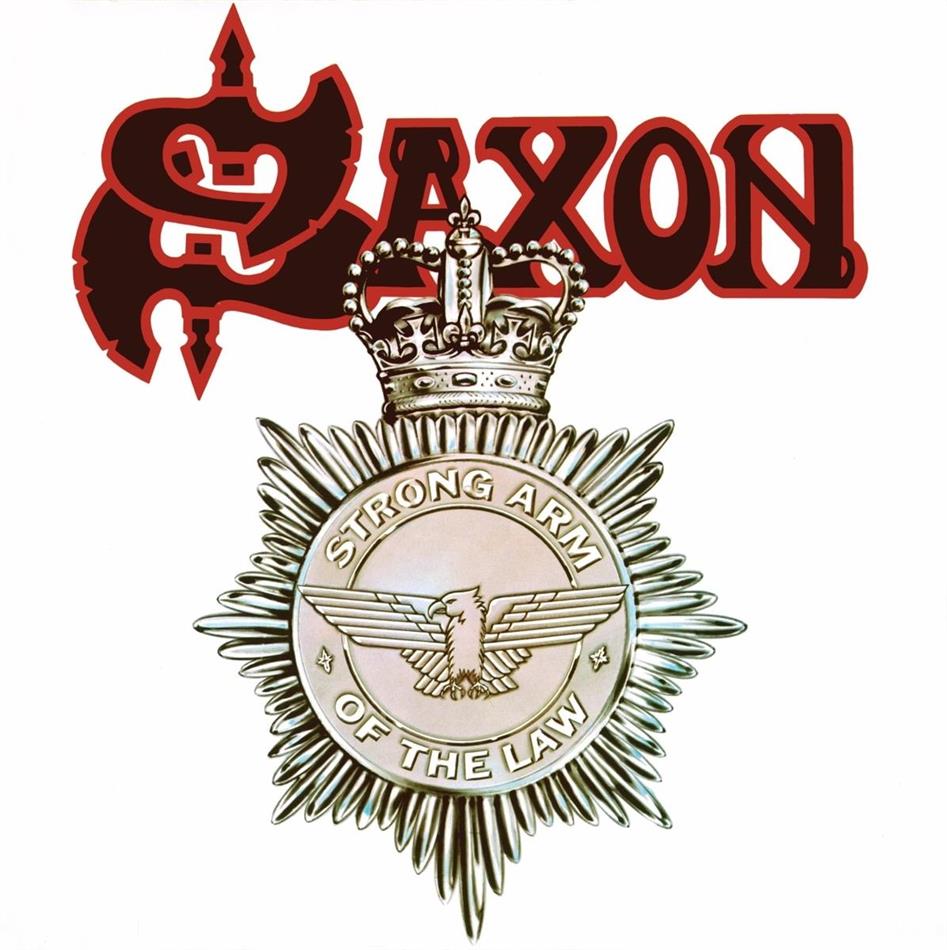 Saxon - Strong Arm Of The Law 2018 Reissue, White, Red Black Splatter Vinyl, LP