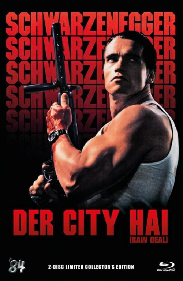 Der City Hai - (Raw Deal) (1986) Grosse Hartbox, Cover A, Collector's Edition, Limited Edition, Uncut, Blu-ray + DVD