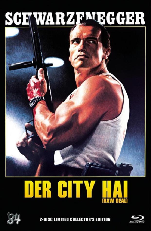 Der City Hai - (Raw Deal) (1986) Grosse Hartbox, Cover C, Collector's Edition, Limited Edition, Uncut, Blu-ray + DVD