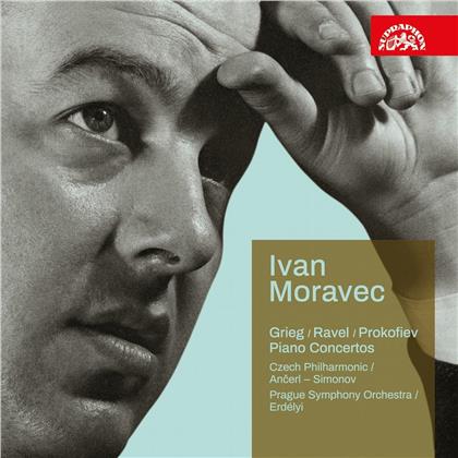 Edvard Grieg (1843-1907), Maurice Ravel (1875-1937), Serge Prokofieff (1891-1953), Karel Ancerl, Ivan Moravec, &hellip; - Klavierkonzerte